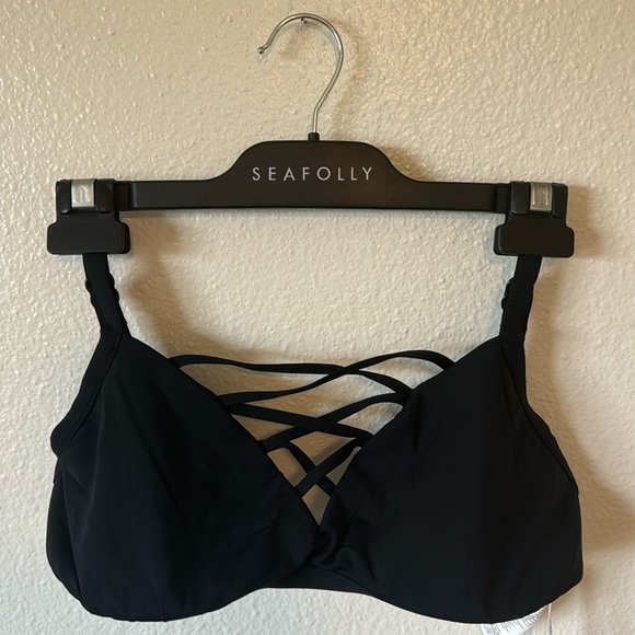 Seafolly Active DD Bralette Bikini: Top Sportivo Con Archetto Nascosto E Supporto Per Coppe DD, Bretelle Regolabili, Griglia Frontale.
